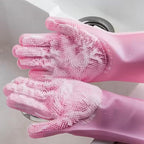 Silicone Dishwashing Gloves, Reusable Kitchen Gloves - Image 2