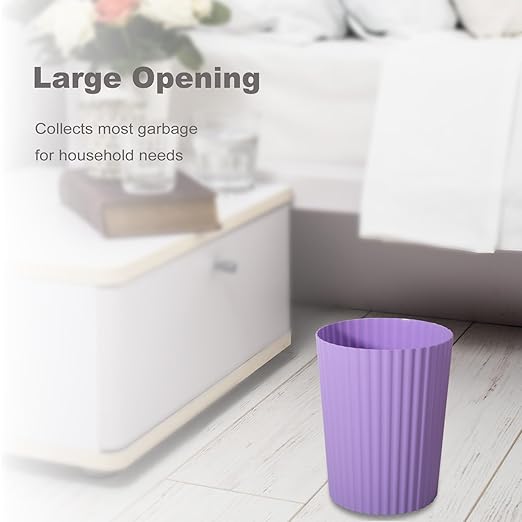 JiatuA Small Trash Can Plastic Wastebasket Round Garbage Container Bin - Image 2