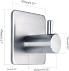Adhesive Towel Hooks Heavy Duty Wall Hooks Waterproof Stainless Steel Hanger - Image 4