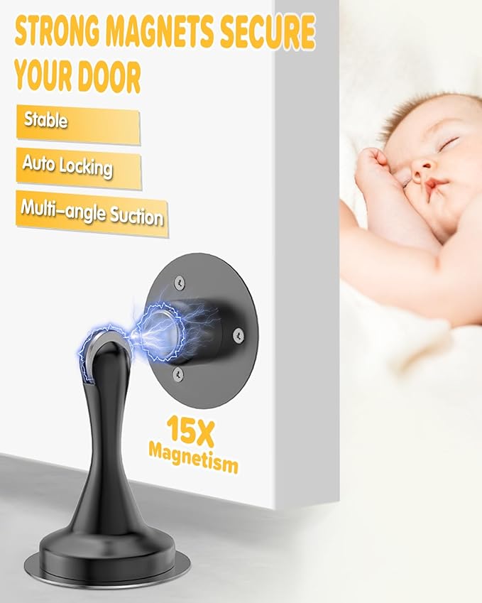Magnetic Door Stoppers for Bottom of Door - Image 2