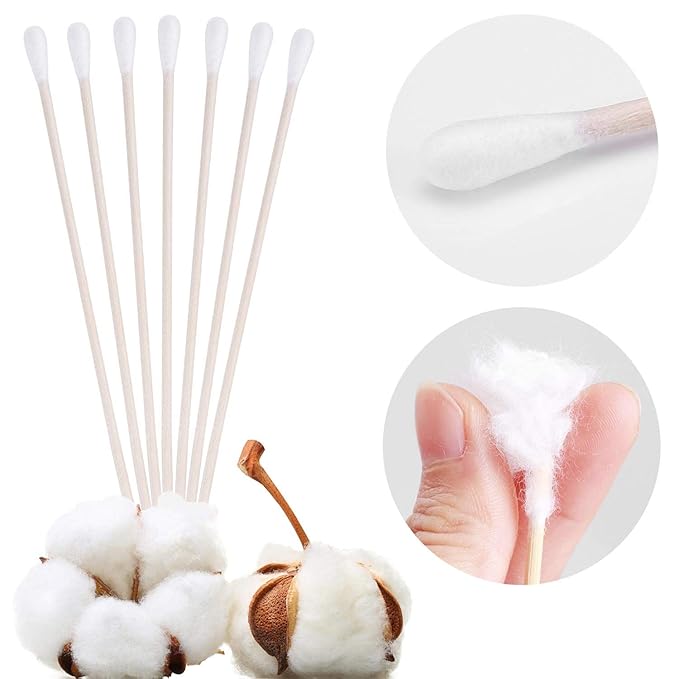 6" Cotton Swabs Wooden Handles Cotton Tipped Applicator Wood Sticks - Image 5