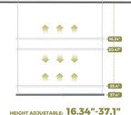 Hanging Closet Rod, 17-29In Adjustable Width and Up to 37In Height Adjustable - Image 4