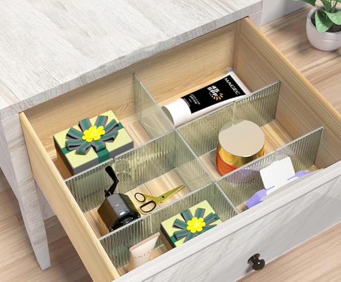 8pcs DIY Plastic Drawer Organizer Adjustable Drawer Dividers - Image 3