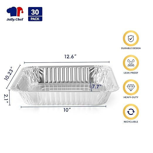 JOLLY CHEF 9x13 Aluminum Foil Pans - Image 2