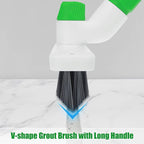 Floor Scrub Brush with Long Handle, 3-in-1 Scrape Scrubber Brush with Squeegee - Image 5