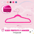 HOUSE DAY Velvet Kids Hangers 60 Pack, Premium Childrens Hangers - Image 8