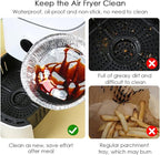 Non-Stick Round Disposable Air Fryer Aluminum Foil Liners 50PCS, Oil-Proof - Image 4