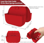 Sponge Holder for Kitchen Sink, Silicone Sink Saddle Caddy Organizer Rack - Image 2
