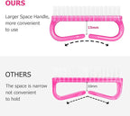 Handle Grip Nail Brush, Hand Fingernail Brush Cleaner Scrubbing Kit Pedicure - Image 2