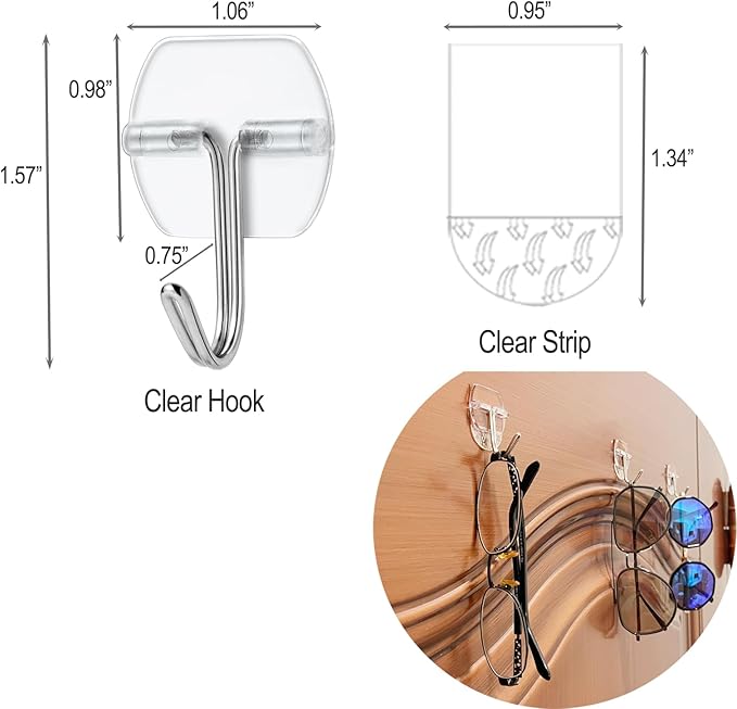 32 Small Wall Hooks for Hanging, - Image 2