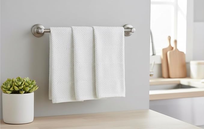 Serafina Home White Kitchen Hand Dish Towels: 100% Cotton Cloth Soft Cleaning - Image 4