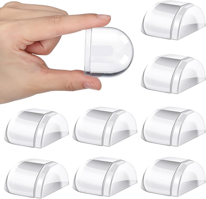 Qunclay 8 Pieces Floor Door Stopper No Drill Shower Door Stopper Self Adhesive by Qunclay
