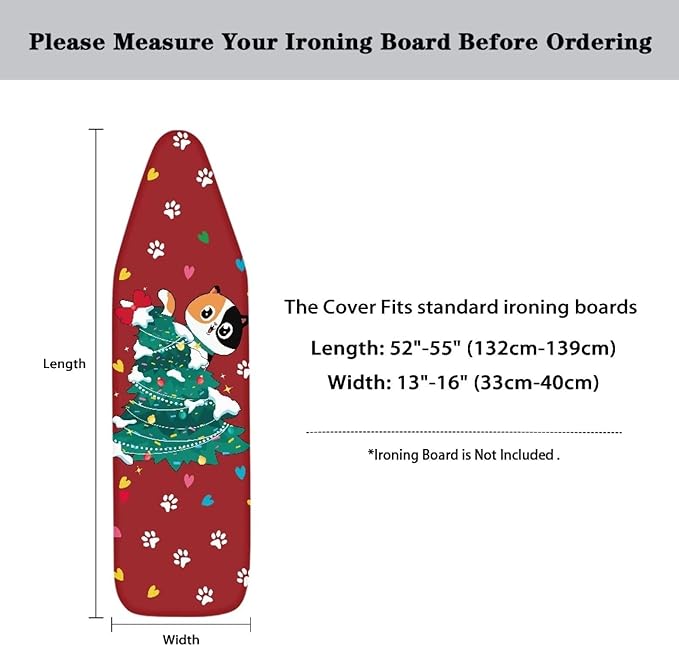 Cat Christmas Iron Board Cover Dust Cover Extra Wide Ironing Board Cover - Image 6