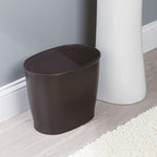 mDesign Plastic Compact Toilet Bowl Brush, Round Slim Wastebasket, Garbage - Image 5