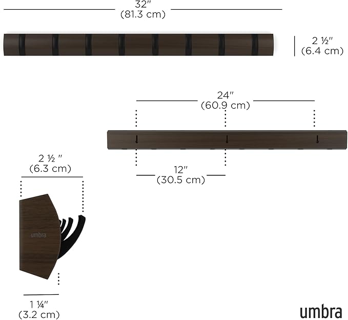 Umbra Flip Wall-Mounted Coat Rack - Image 3