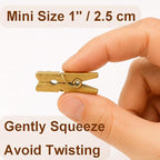 LWR CRAFTS Wooden Mini Clothespins 100 Per Pack 1" 2.5cm - Image 2
