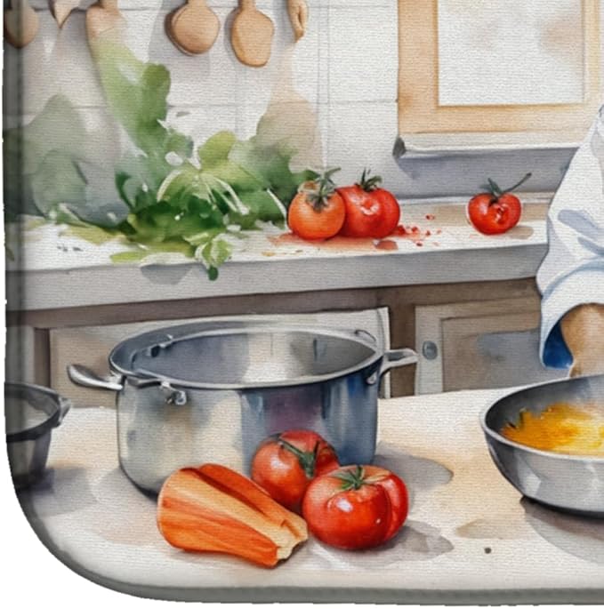 Caroline's Treasures DAC6291DDM Norwegian Elkhound The Chef Dish Drying Mat - Image 4