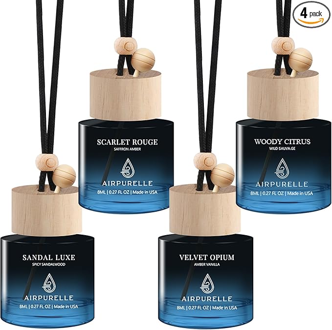 Car Air Freshners Hanging 4 Pack – Long Lasting Air Freshener by AIRPURELLE
