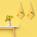 2 Pcs Sunflowers Hand Towels Bright Yellow Bathroom Decor 14x29 Inch - Image 4
