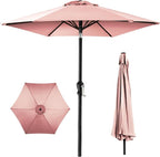 Best Choice Products 10ft Outdoor Table Compatible Steel Polyester Market Patio Umbrella w/Crank and Easy Push Button Tilt by BestChoiceProducts