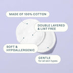 Cliganic Premium Cotton Rounds for Face | Makeup Remover Pads, Hypoallergenic - Image 4