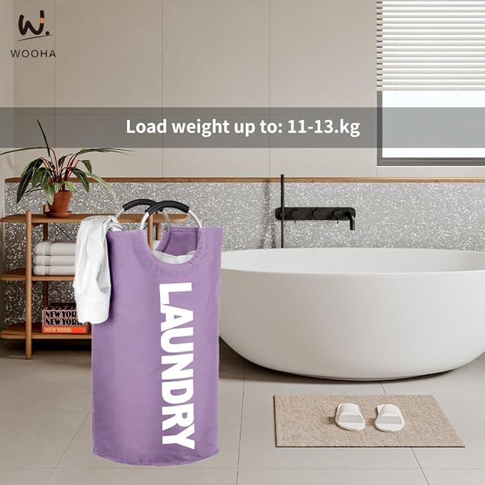 WOOHA Laundry Basket, Laundry Hamper, Collapsible Folding Clothes Hamper - Image 7