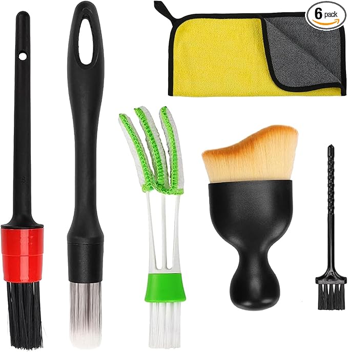 Car Interior Duster Detail Brush Cleaning Kit, Soft Microfiber Towels Dashboard by Unknown