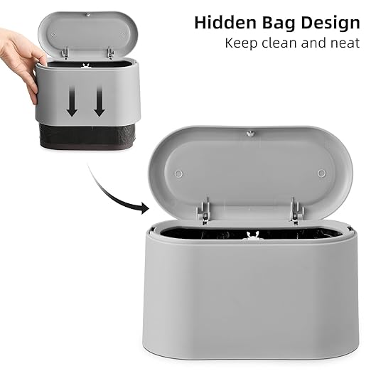 SUBEKYU 0.5 Gal Mini Countertop Trash Can - Image 3