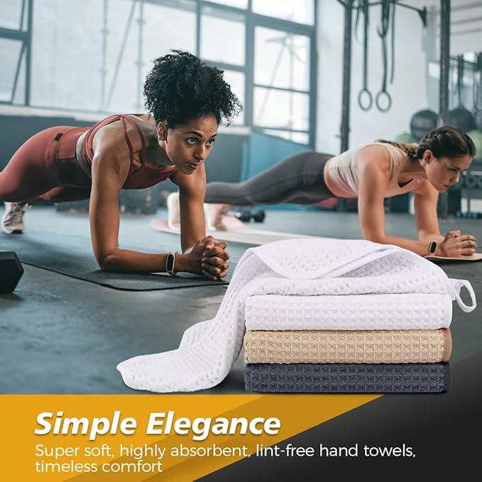 HOMEXCEL 4 Pack Gym Towels, Microfiber Yoga Towels - Image 4