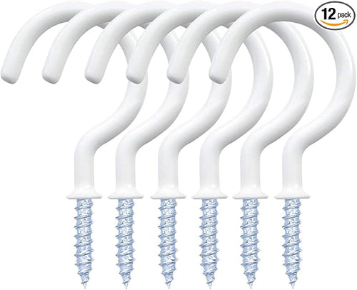 12 Pack Vinyl Coated Ceiling Hooks, Screw-in Mug Hooks by yuntop