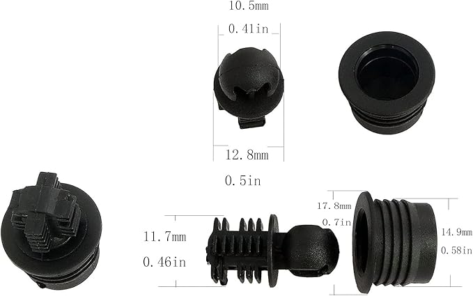 Speaker Grill Guide 24Pairs Black Plastic Ball and Socket Type Grill Guides - Image 3