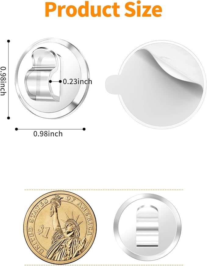 100 Clear Mini Light Clips: Small Hooks - Image 3