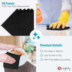 Orighty Black Microfiber Cleaning Cloth, 50 Pack Highly Absorbent Cleaning - Image 5