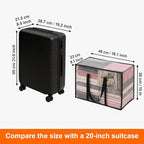Vieshful 3 Pack Clear Clothes Storage Bag, 40L Plastic Blanket Storage Bag - Image 3