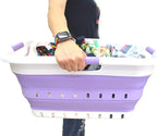 SAMMART 41L Collapsible 3 Handled Plastic Laundry Basket - Image 7