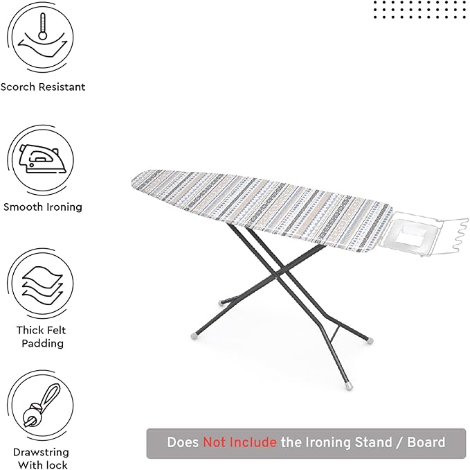 Encasa XO Ironing Board Cover and Pad 54"x18" - Image 3