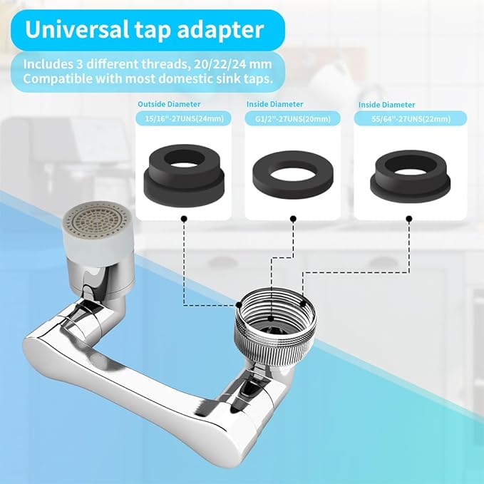 1080° Swivel Faucet Extender - Image 2
