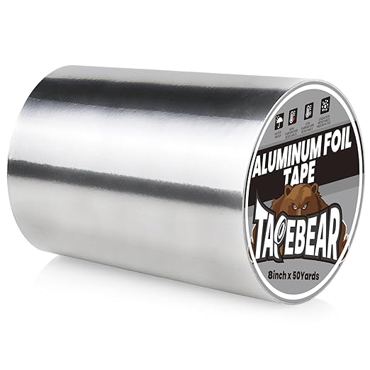 TAPEBEAR Aluminum Foil Tape 8" x 150FT, Heat Reflective Professional Heat by TAPEBEAR