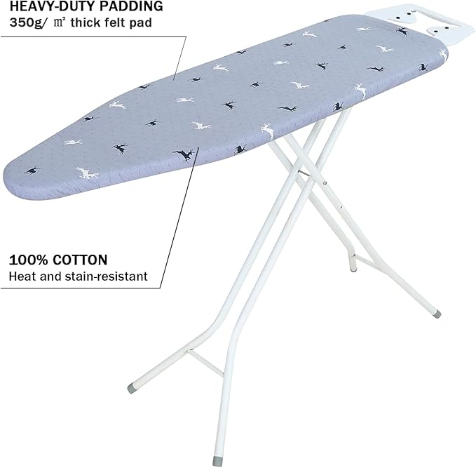 Ironing Board Cover and Pad Standard Size 15 x 54, 3 Pairs of Hook and Loop - Image 3