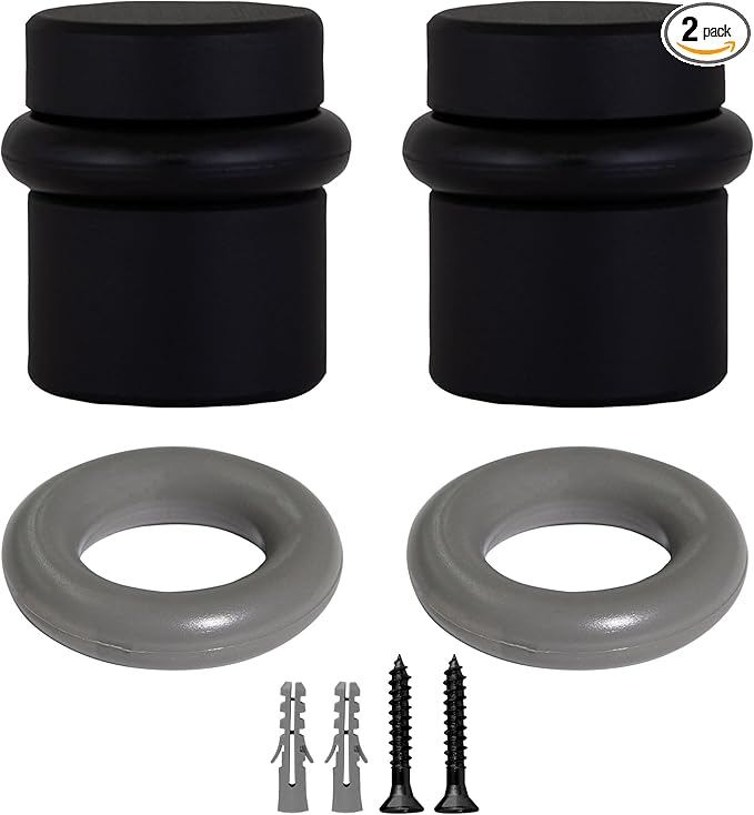 Design House 2-Pack Modern Cylindrical Floor Mounted Door Stops by DesignHouse