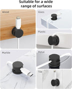 Cord Holder, Swiveling Cord Organizer, Magnetic Cable Clips - Image 6
