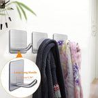 Heavy Duty Adhesive Towel Hooks Stick on Towel Hanger Wall Holder Waterproof - Image 6