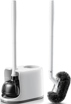 HAMITOR Toilet Plunger Bowl Brush Combo：Heavy Duty Rubber by HAMITOR