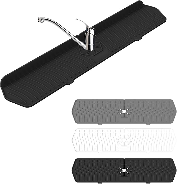 Faucet Guard - 90 Foldable Draining Mat by Kucucyle