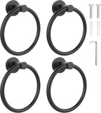 SetSail Towel Holder for Bathroom Wall Matte Black Towel Ring Stainless Steel by SetSail