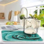 Super Absorbent Dish Drying Mat, Microfiber Fast-Drying Dish Mat, Kitchen Dish - Image 5
