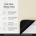 Dish Drying Mat Super Absorbent – 16" x 18" Coffee Mat - Image 6