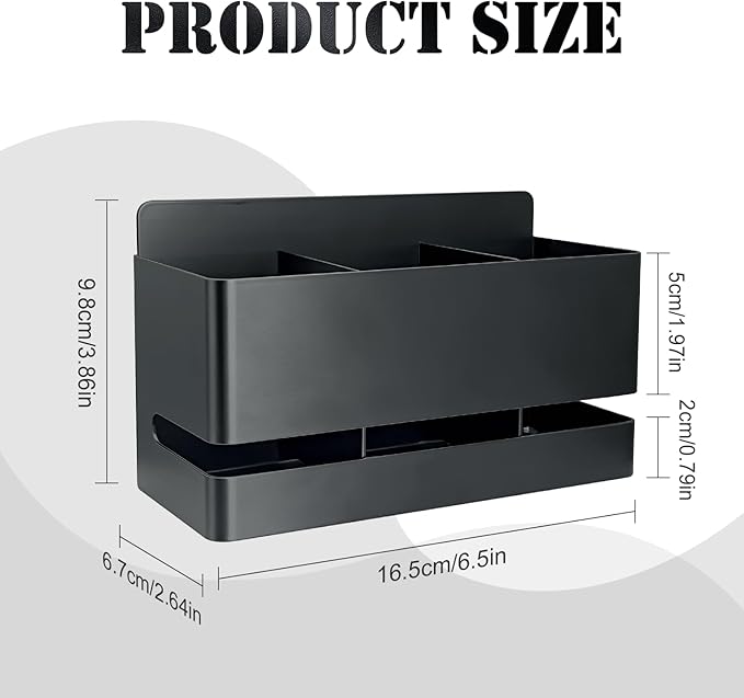 Black Aluminum Wall Mounted Electric Toothbrush Holder, No Drilling Required - Image 2