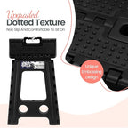 Delxo Folding Step Stool 17.5 Inch Non-Slip Foldable Stools for Kids & Adults Up to 300 LBS Kitchen Collapsible Fold Up Stepping Stool with Dotted 1 Pack Black - Image 7