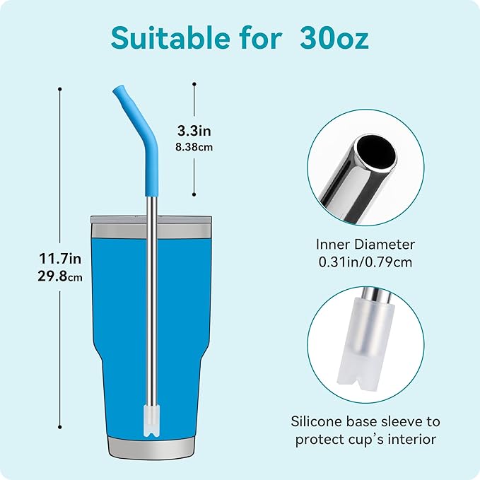30 oz Straight Metal Straws - Image 4